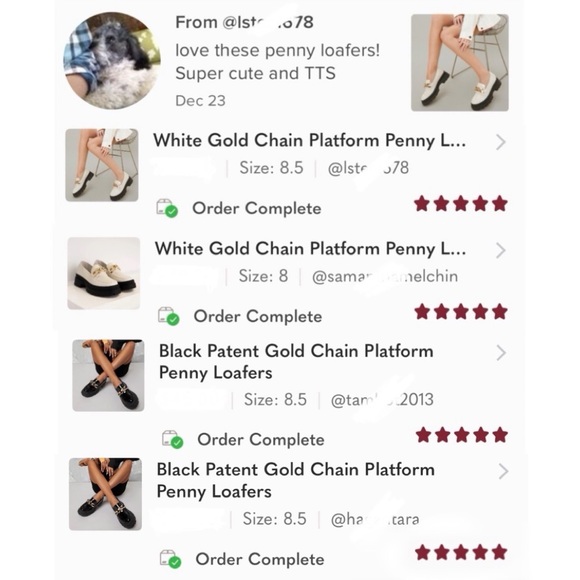 Black Gold Chain Platform Penny Loafers - Picture 8 of 10